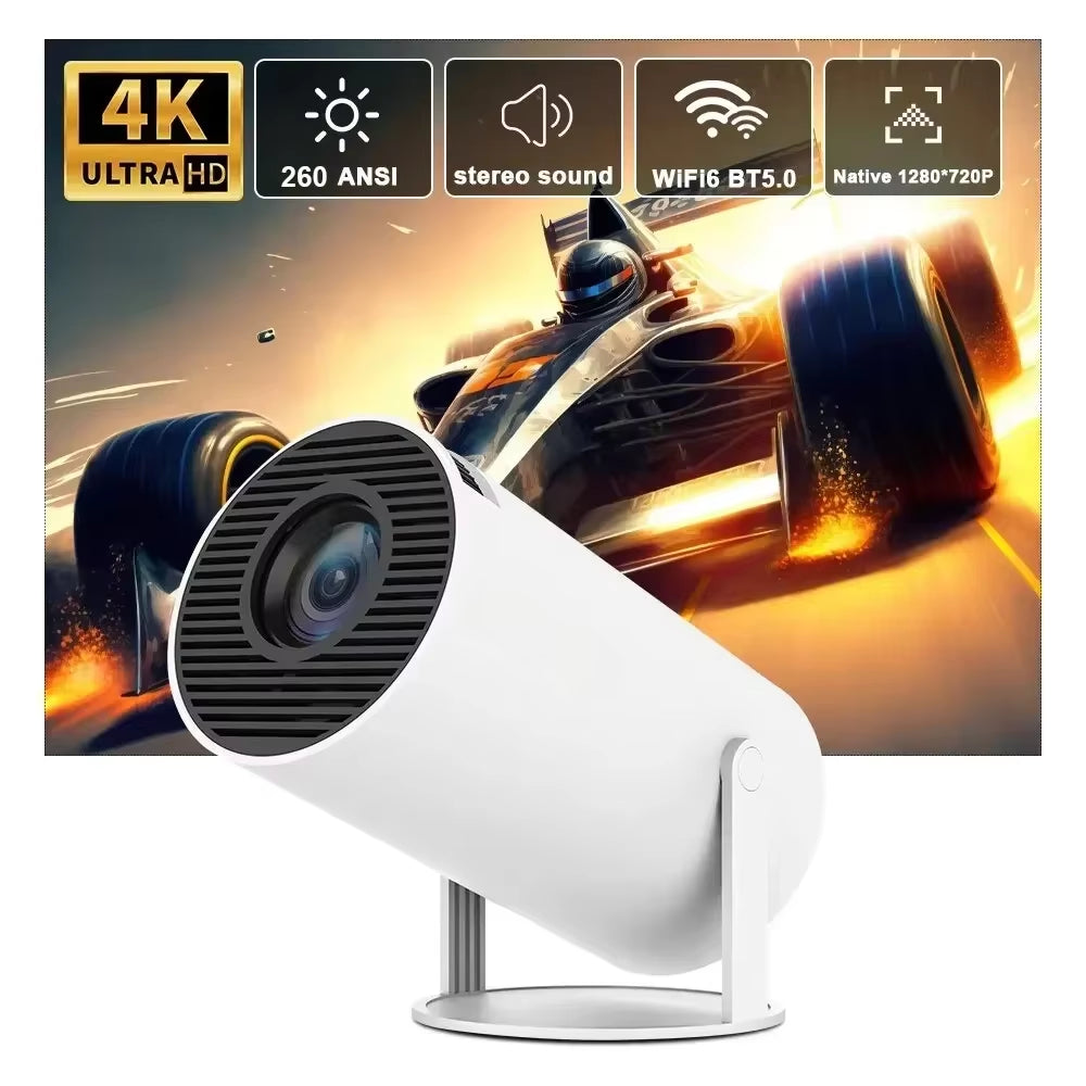 Proyector Mag-Cu-Bic HY300 PRO 4K Android 11 Dual 260ANSI Allwinner H713 BT5.0 1080P Proyector De Cine En Casa Para Exteriores