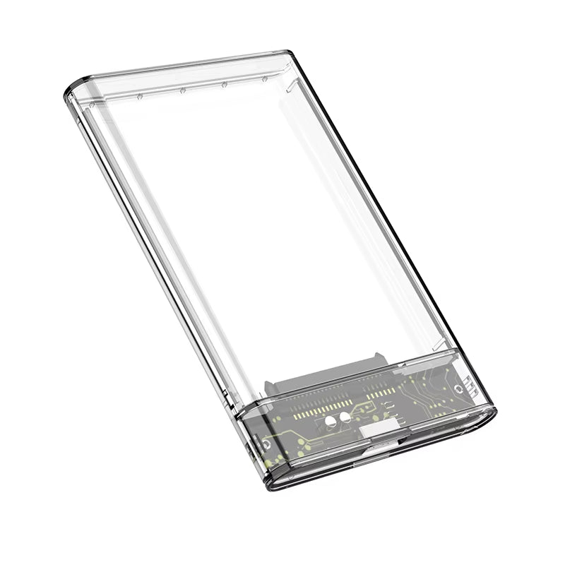 G06 USB3.0/2.0 HDD Enclosure 2.5Inch Serial Port SATA SSD Hard Drive Case Support 6TB Transparent Mobile External HDD Case